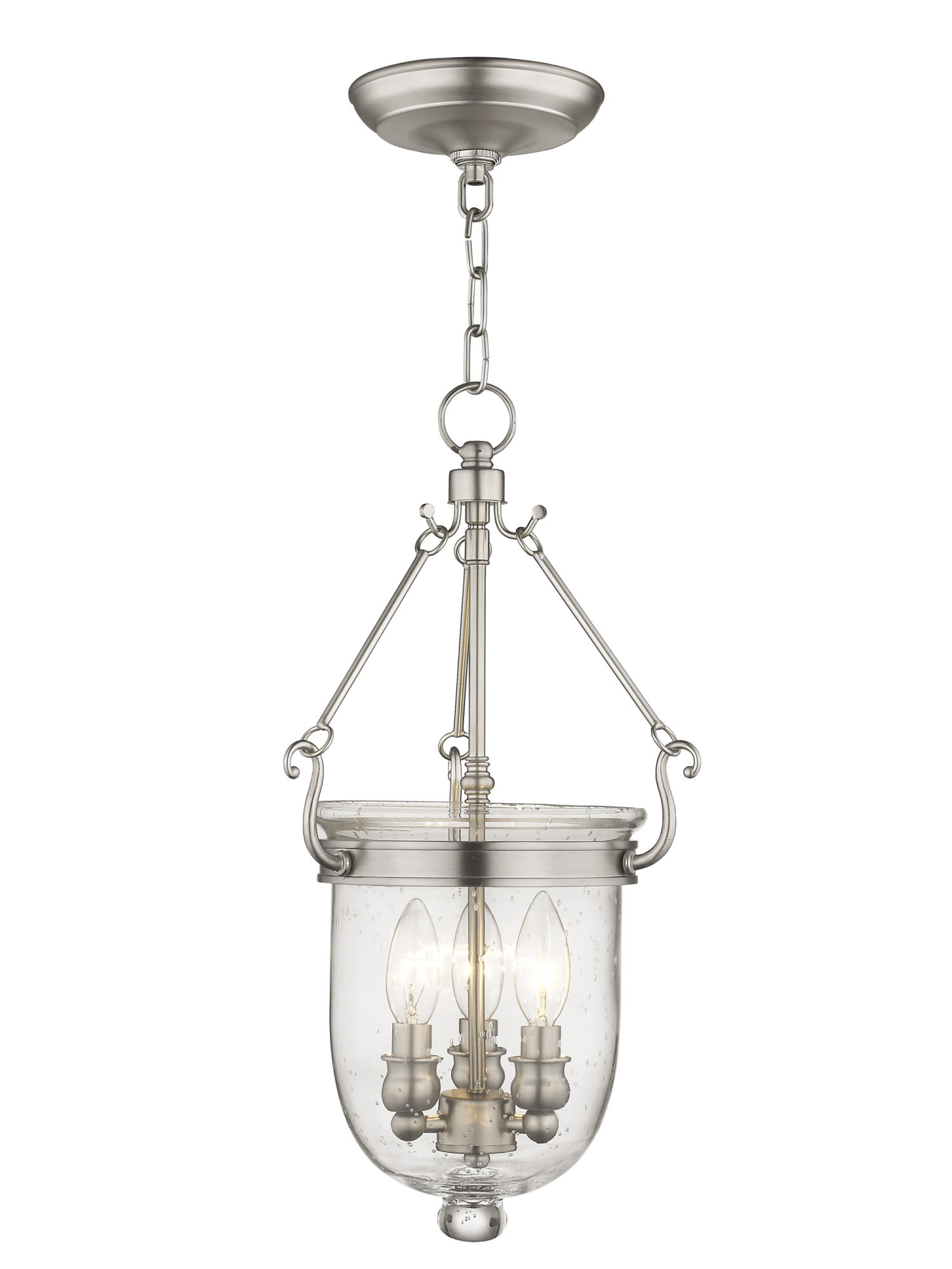 Livex Lighting Jefferson 3 - Light Chandelier in  Brushed Nickel