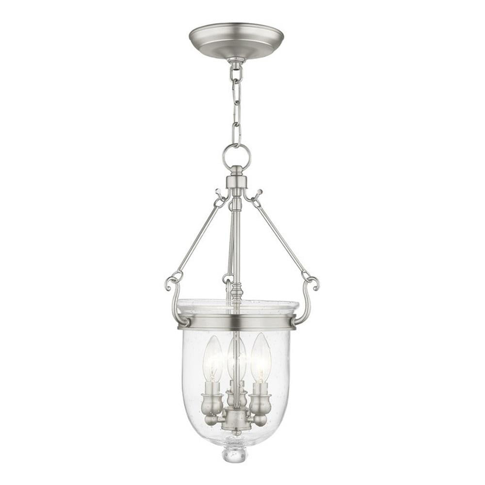 Livex Lighting Jefferson 3 - Light Chandelier in  Brushed Nickel
