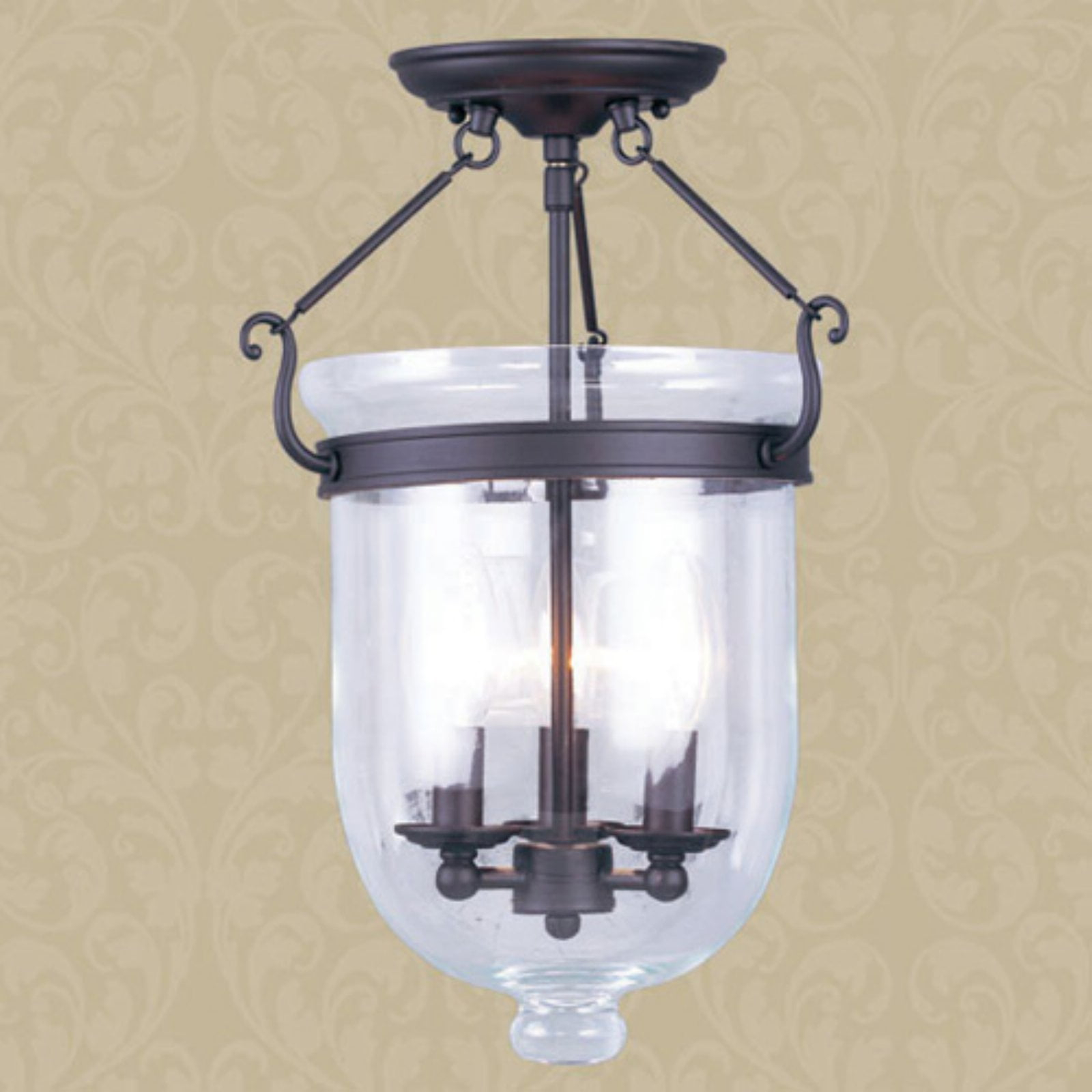 Livex Lighting Jefferson 3 - Light Flush Mount in  Bronze