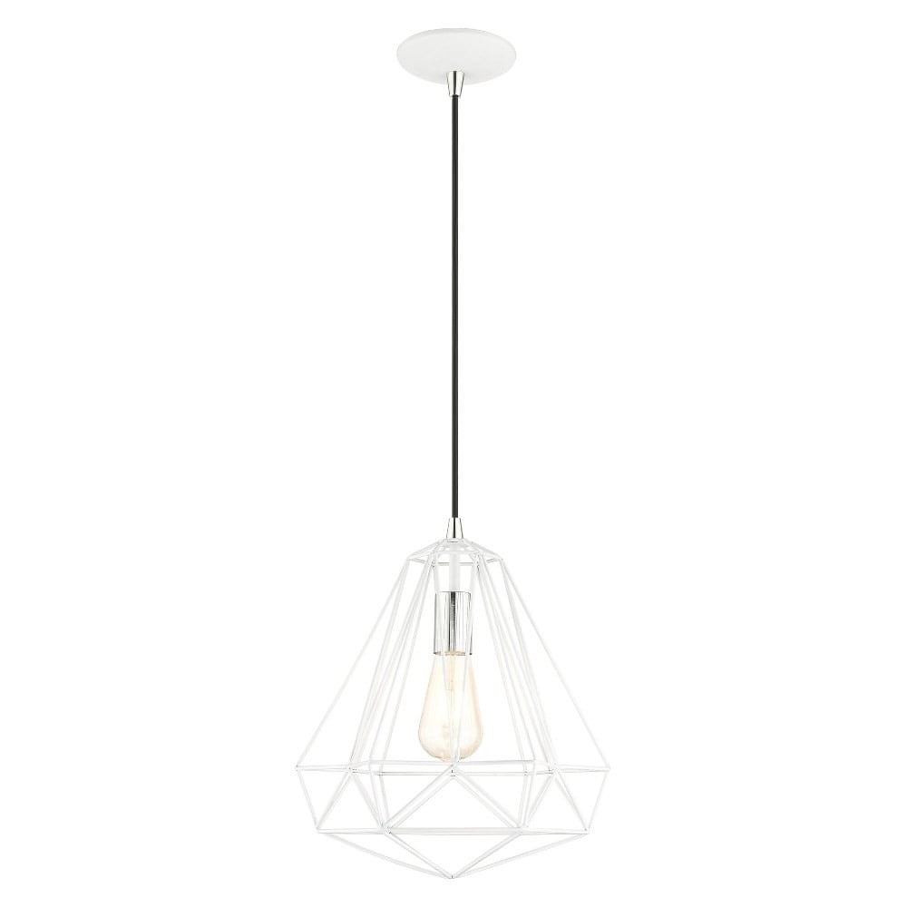 Livex Lighting Knox 1 - Light Pendant in  Shiny White