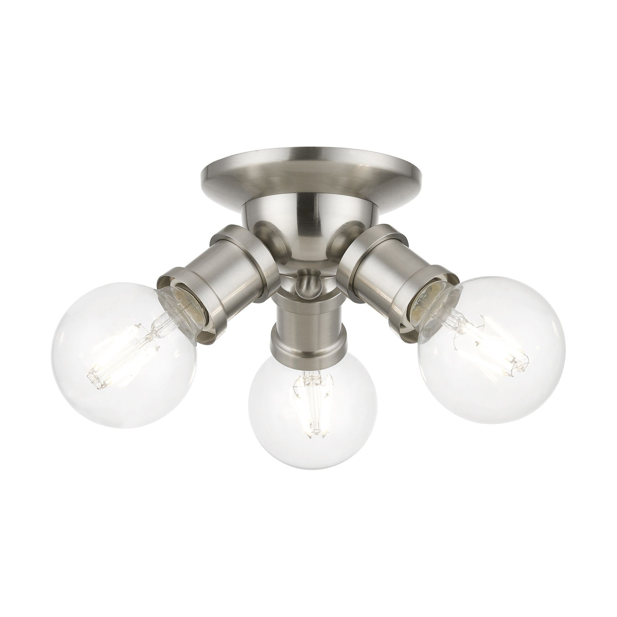 Livex Lighting Lansdale 3 - Light Flush Mount in  Brushed Nickel