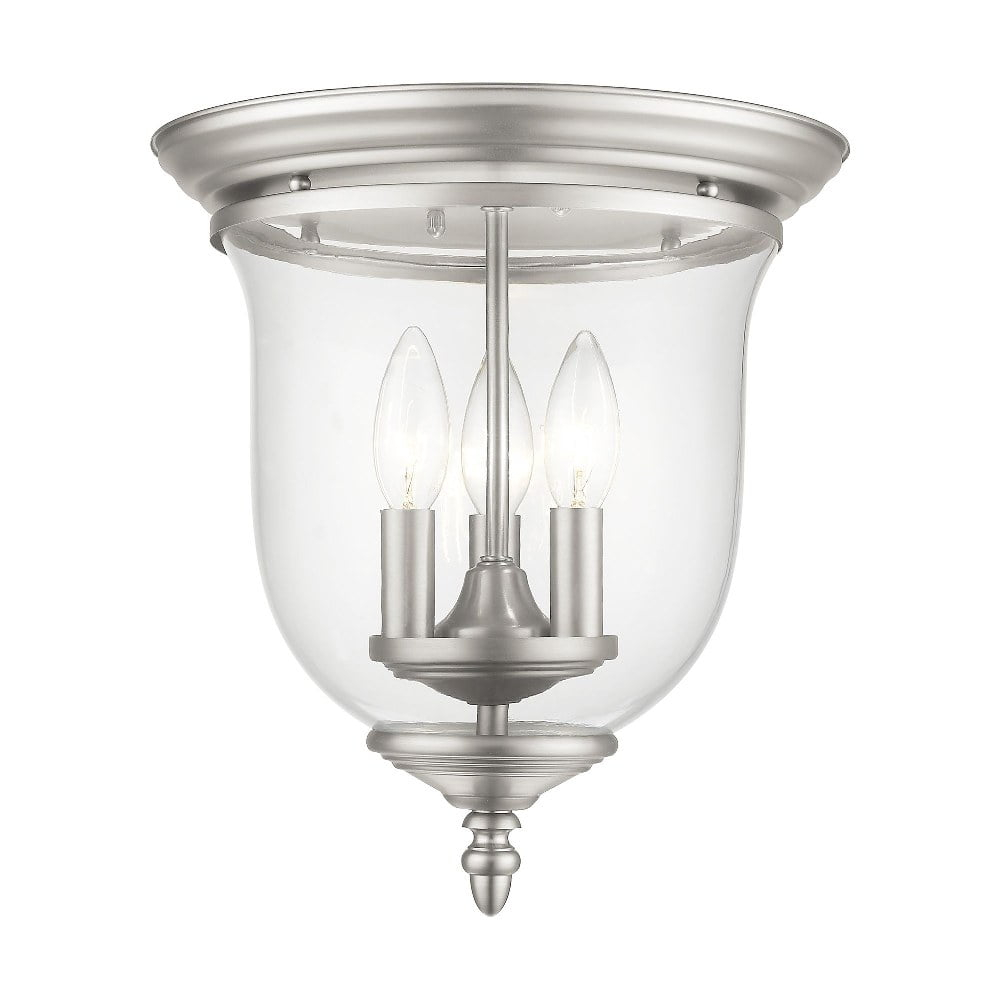 Livex Lighting Legacy 3 - Light Flush Mount in  Brushed Nickel