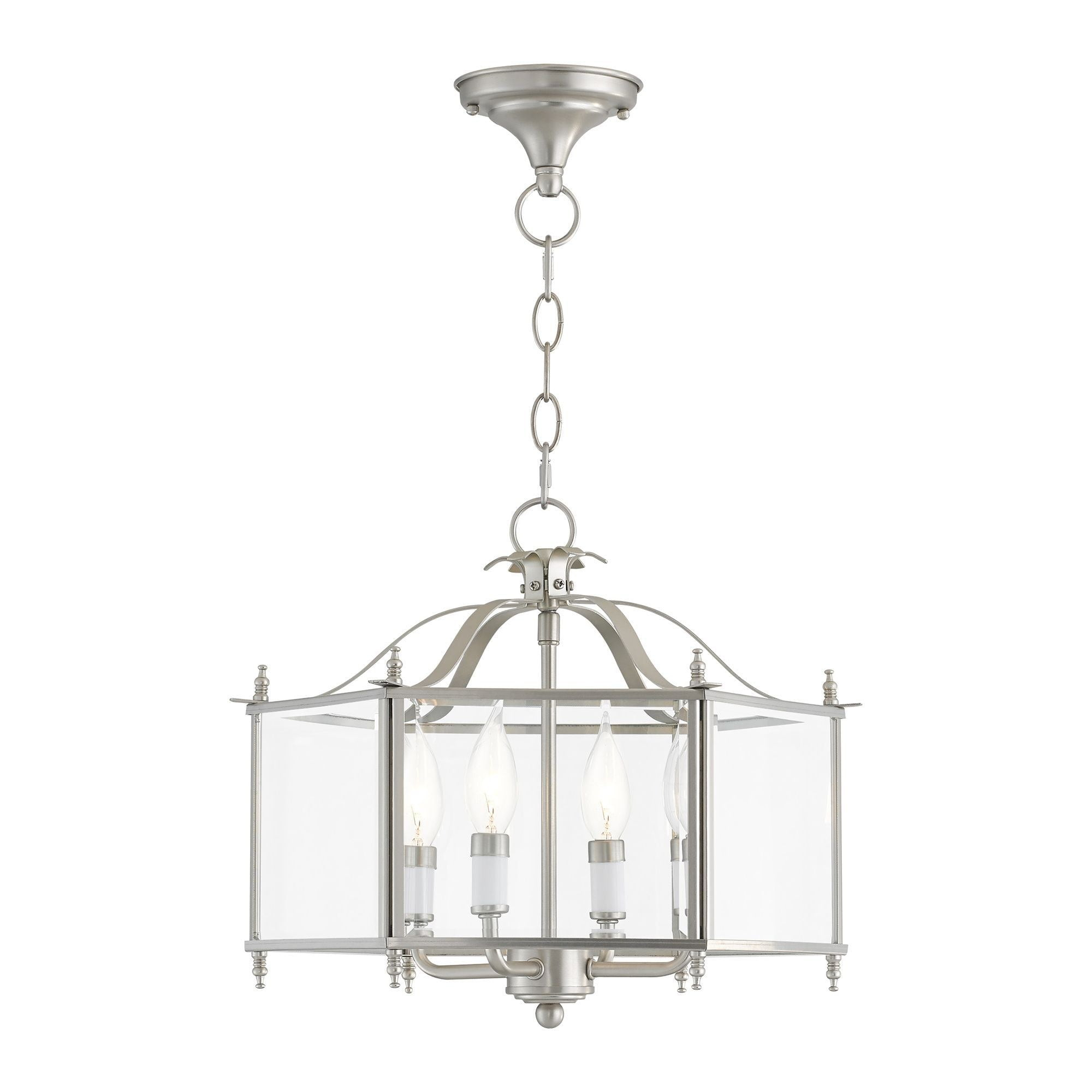 Livex Lighting Livingston 4 - Light Pendant in  Brushed Nickel