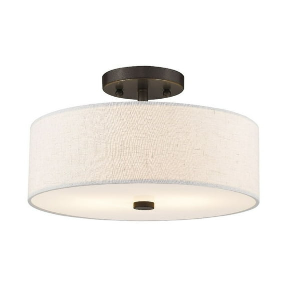 Livex Lighting Meridian 2 - Light Semi-Flush Mount in  English Bronze