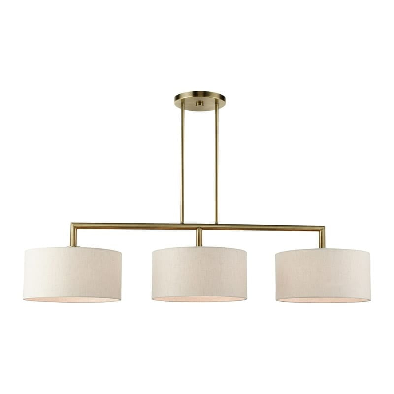 Livex Lighting Meridian 3 - Light Chandelier in  Antique Brass