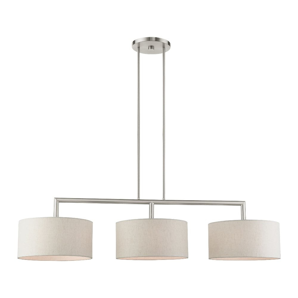 Livex Lighting Meridian 3 - Light Chandelier in  Brushed Nickel