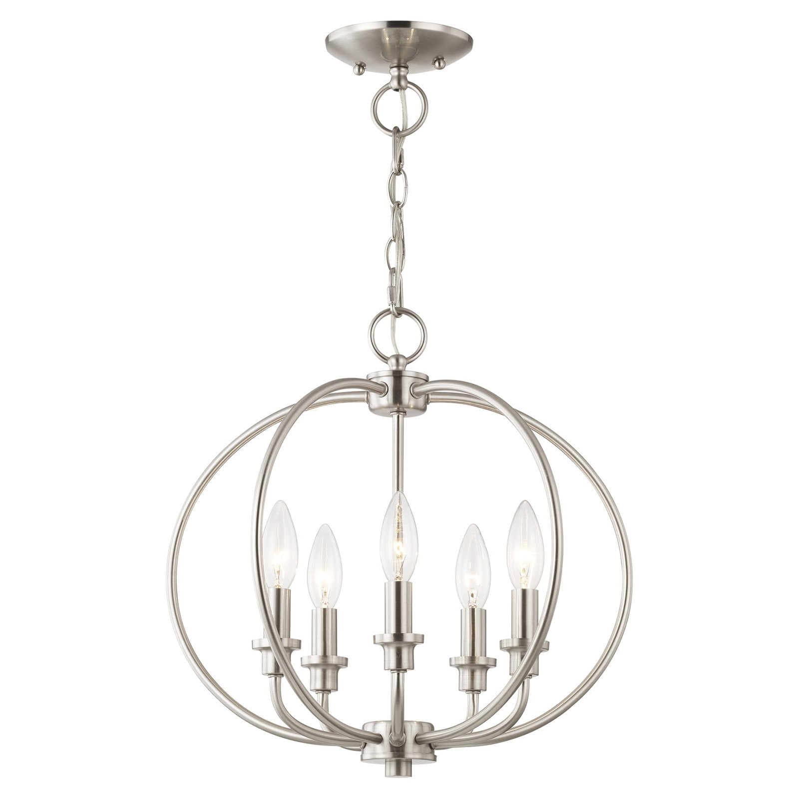Livex Lighting Milania Convertible Ceiling Mount in Brushed Nickel
