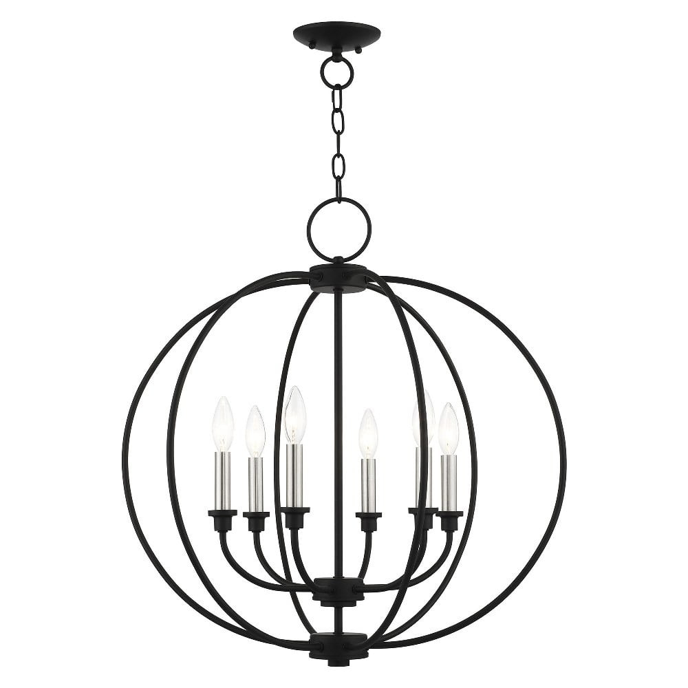 Livex Lighting Milania 6 - Light Chandelier in  Black