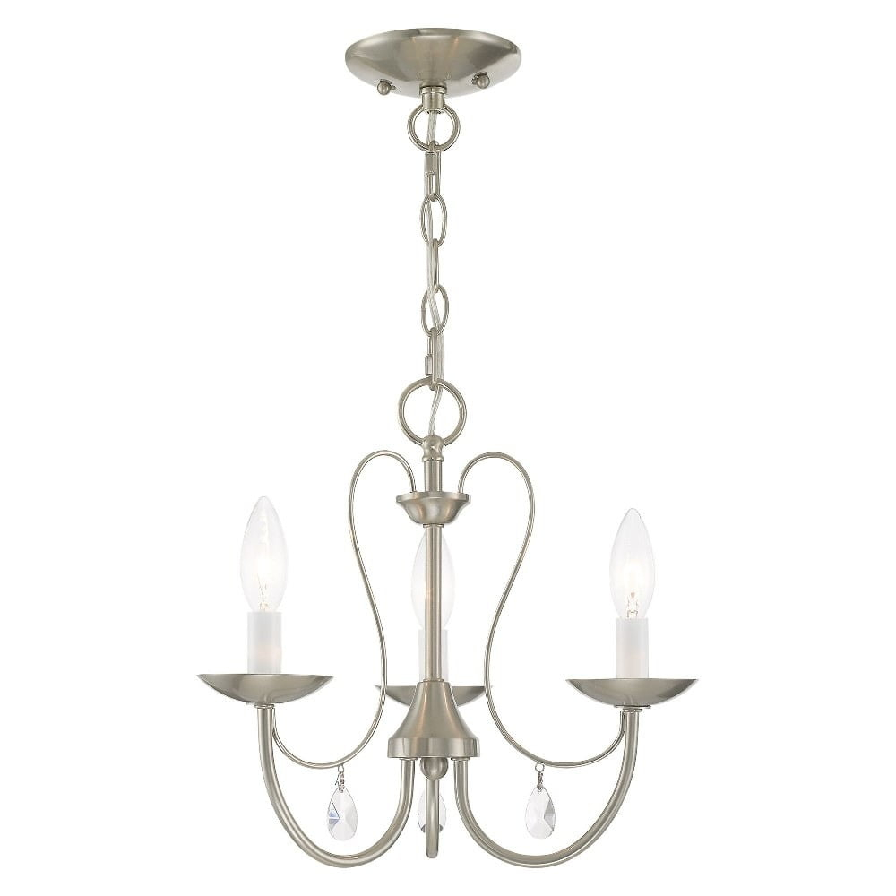 Livex Lighting Mirabella 3 - Light Chandelier in  Brushed Nickel