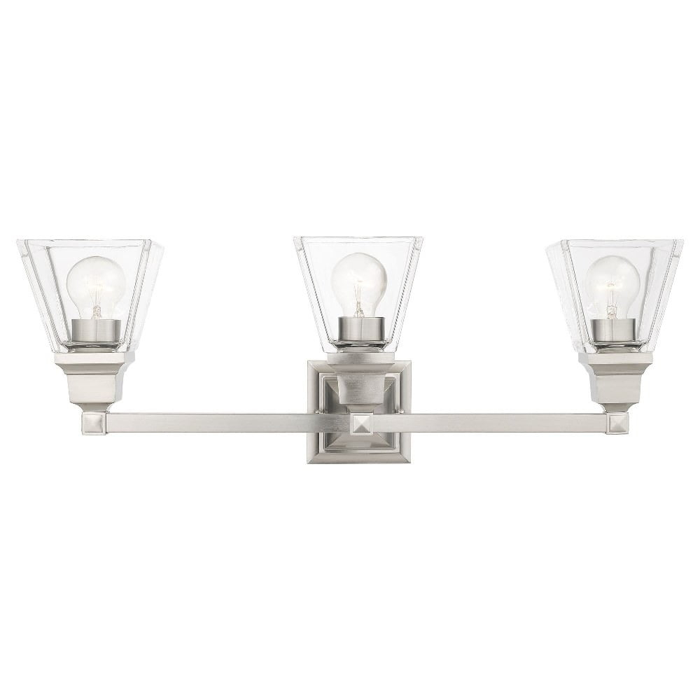 Livex Lighting Mission 3 - Light Vanity in  Brushed Nickel