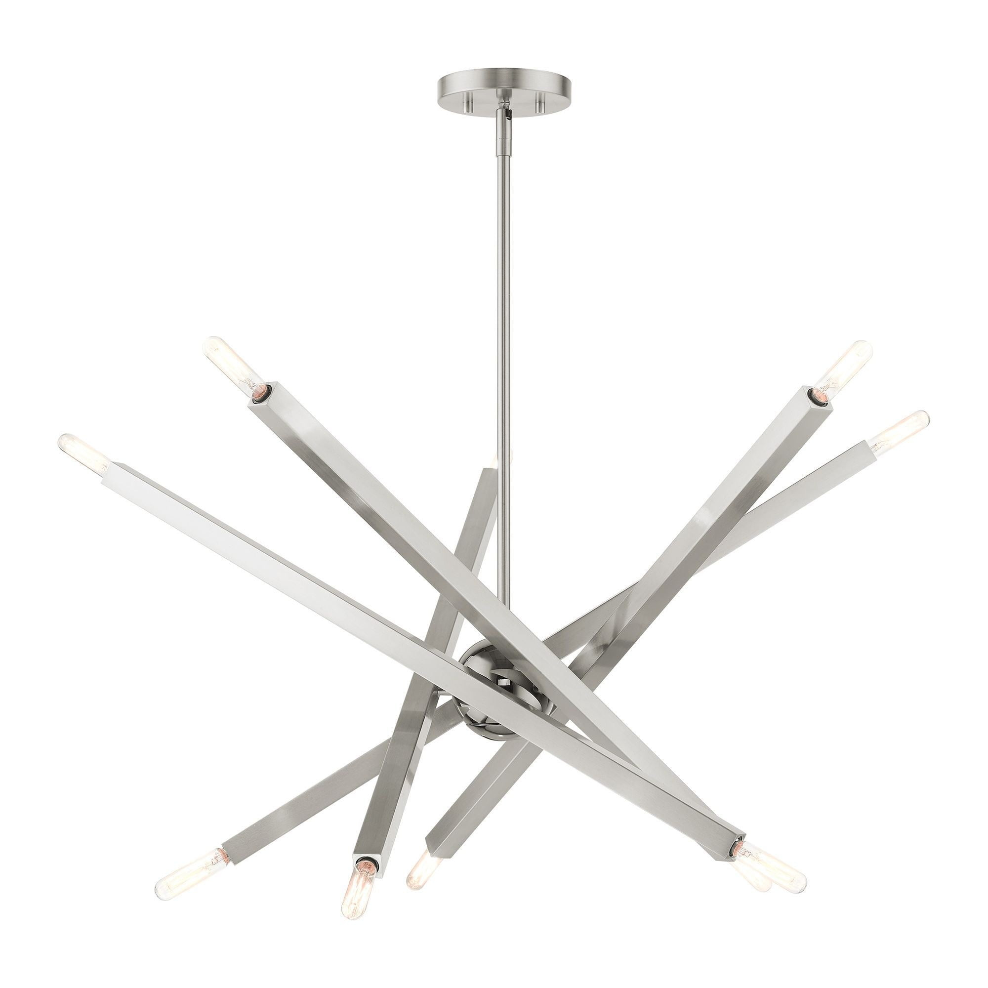 Livex Lighting Moco 10 - Light Chandelier in  Brushed Nickel