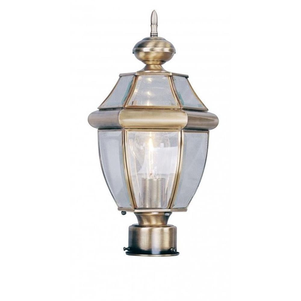 Livex Lighting Monterey 1 - Light Post Light in  Antique Brass
