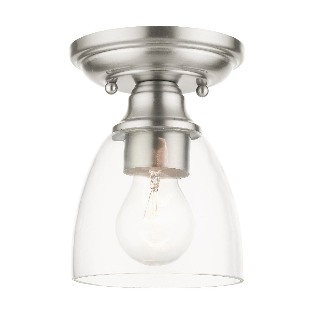 Livex Lighting Montgomery 1 - Light Flush Mount in  Brushed Nickel