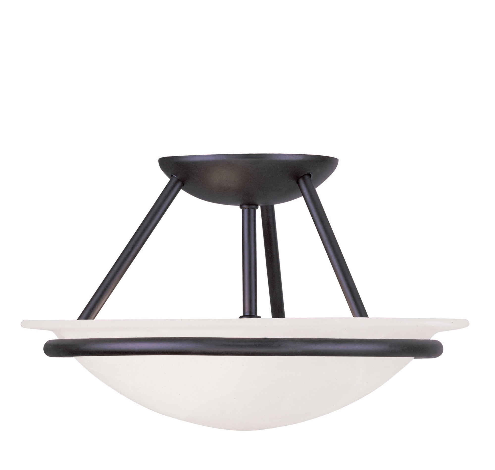 Livex Lighting Newburgh 2 - Light Semi-Flush Mount in  Black