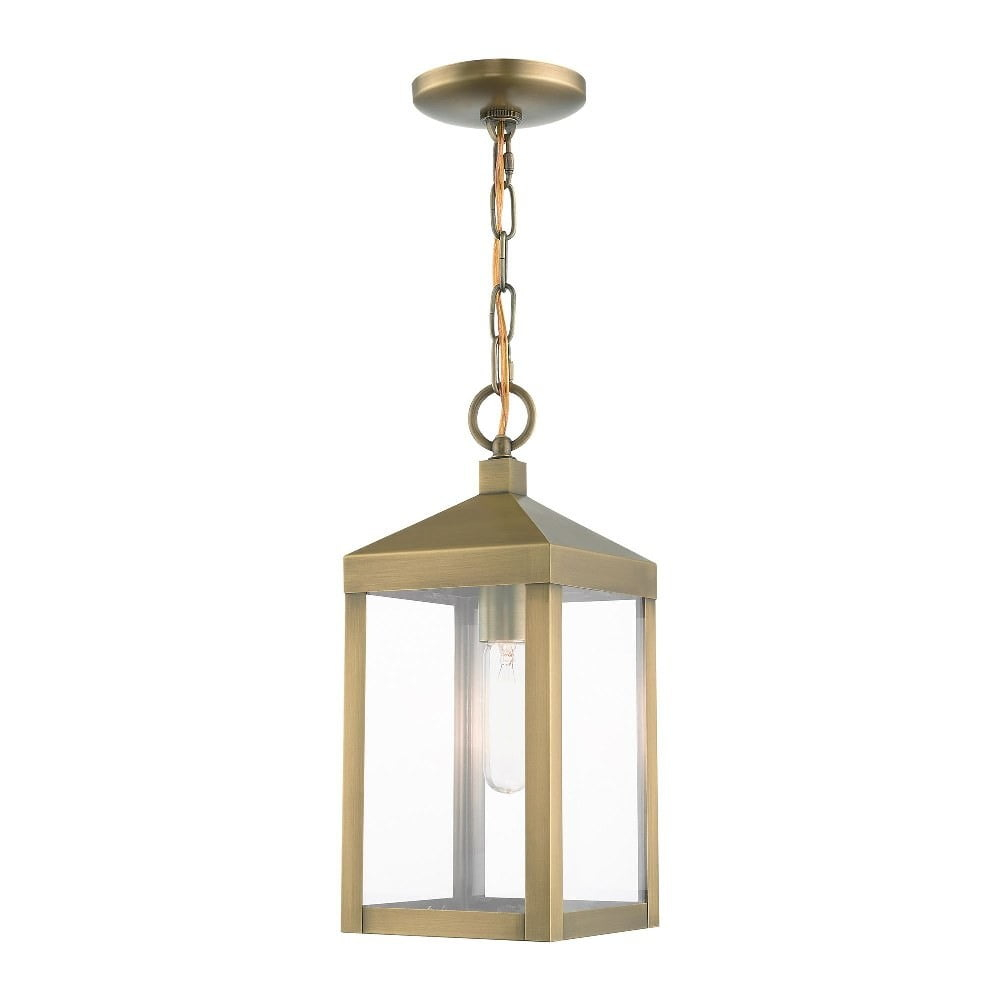Livex Lighting - Nyack - 1 Light Outdoor Pendant Lantern in Mid Century Modern