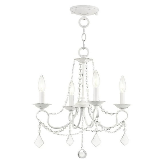 Livex Lighting Pennington 4 - Light Chandelier in  Antique White