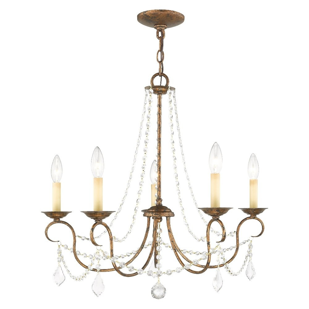 Livex Lighting Pennington 5 - Light Chandelier in  Hand Applied Venetian Golden Bronze