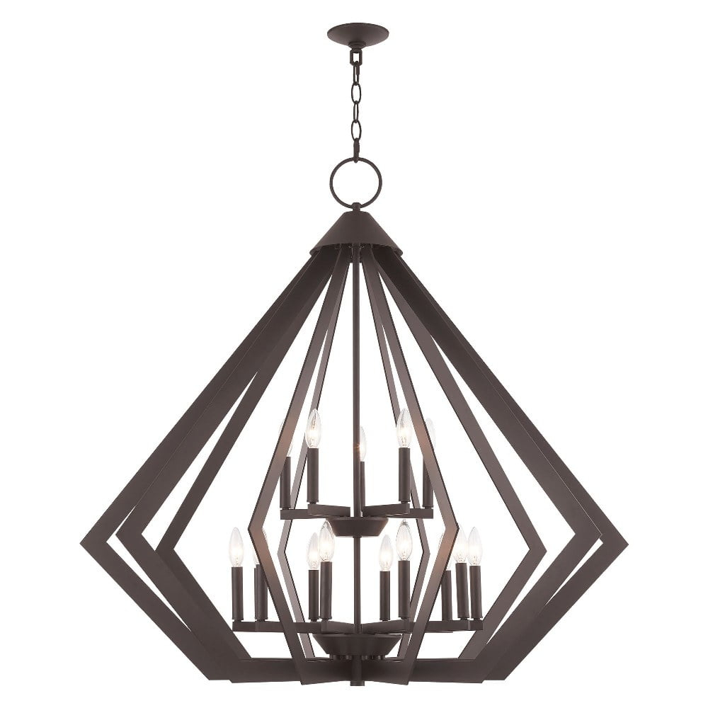 Livex Lighting Prism 15 Light Foyer Chandelier in Bronze