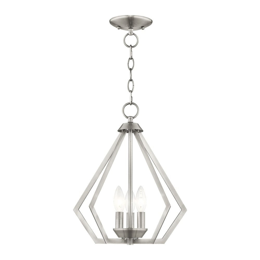 Livex Lighting Prism 3 - Light Chandelier in  Brushed Nickel