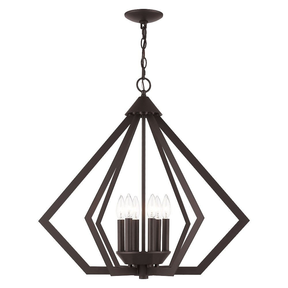 Livex Lighting Prism 6 - Light Chandelier in  Bronze