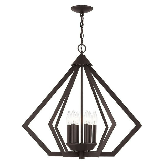Livex Lighting Prism 6 - Light Chandelier in  Bronze