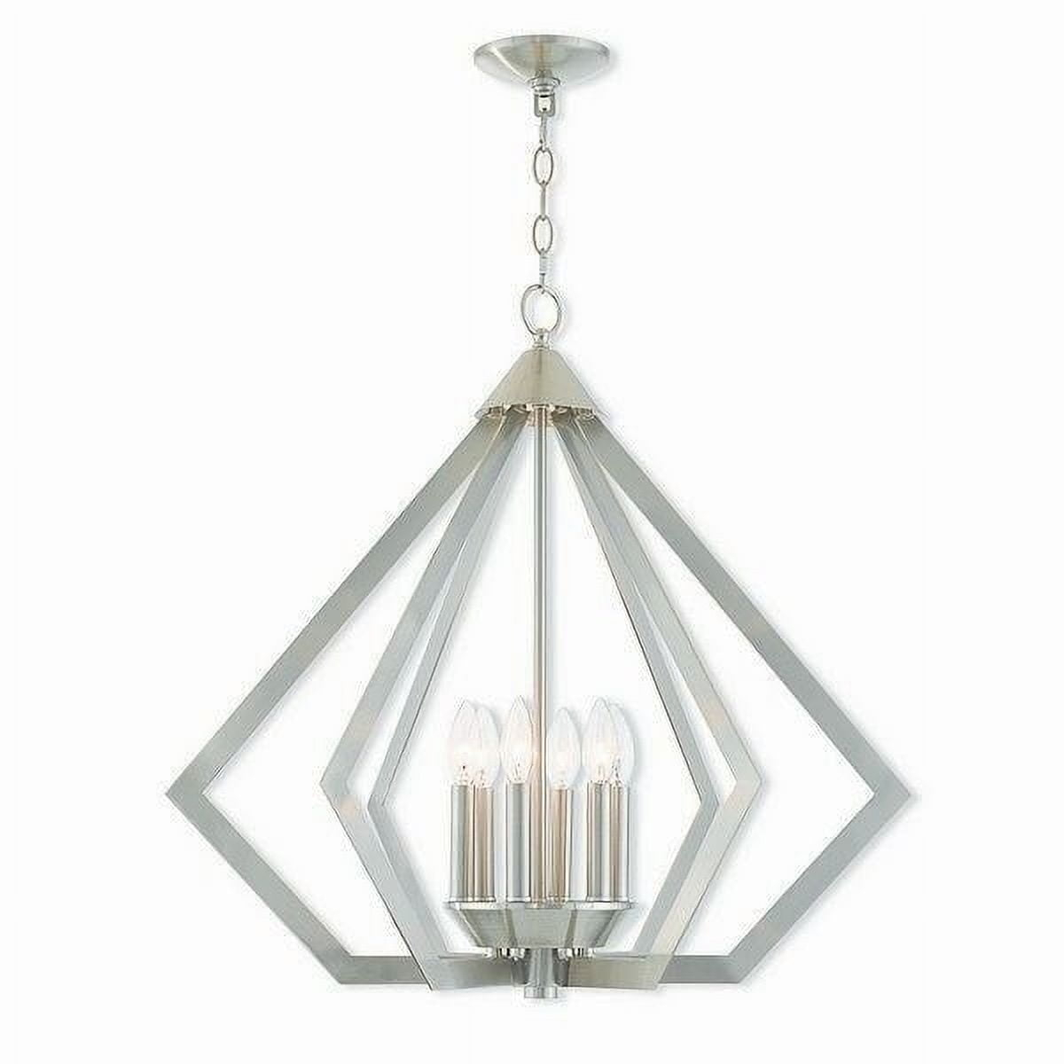 Livex Lighting Prism 6 - Light Chandelier in  Brushed Nickel