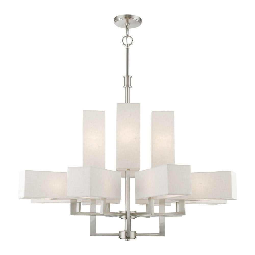 Livex Lighting Rubix 12 - Light Chandelier in  Brushed Nickel