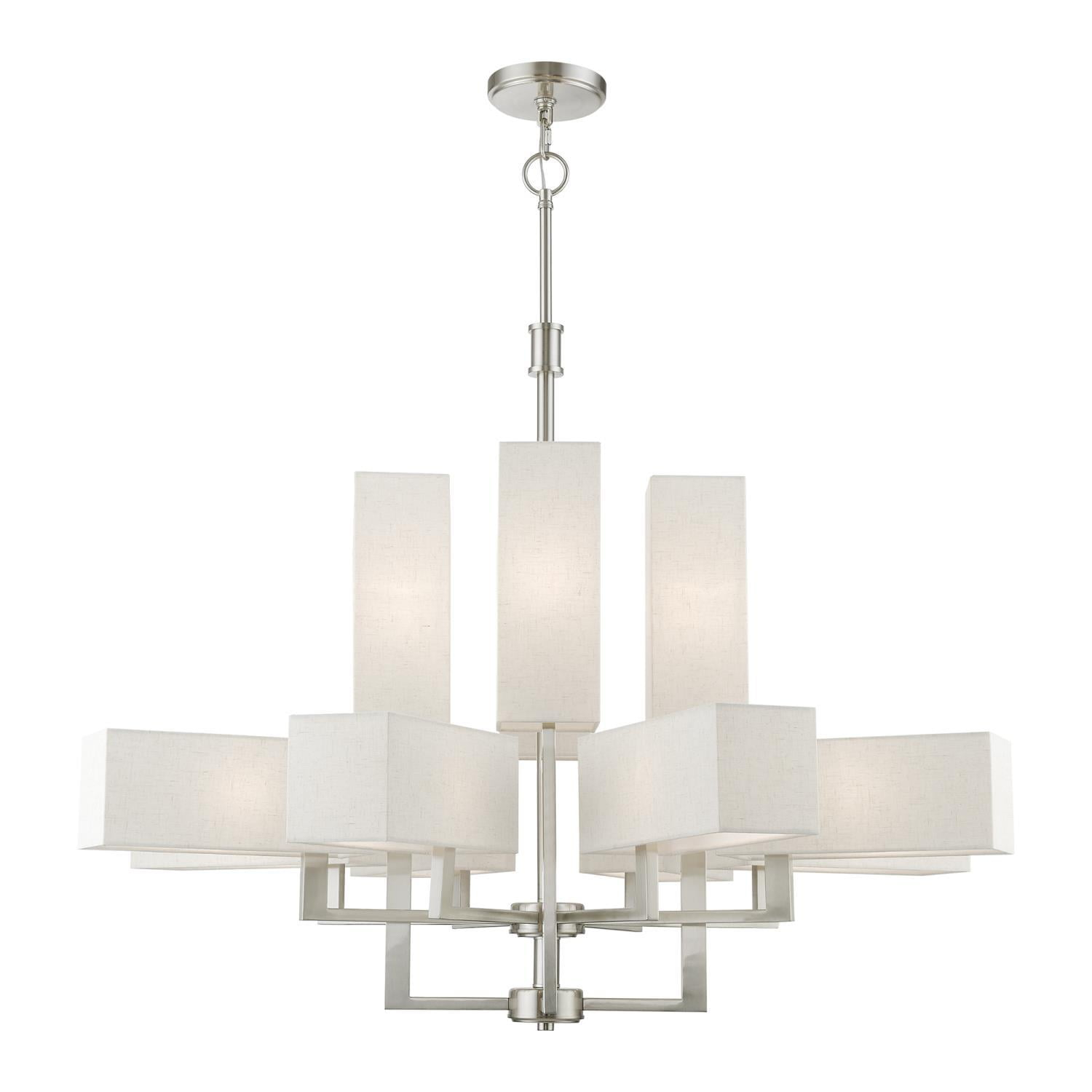 Livex Lighting Rubix 12 - Light Chandelier in  Brushed Nickel