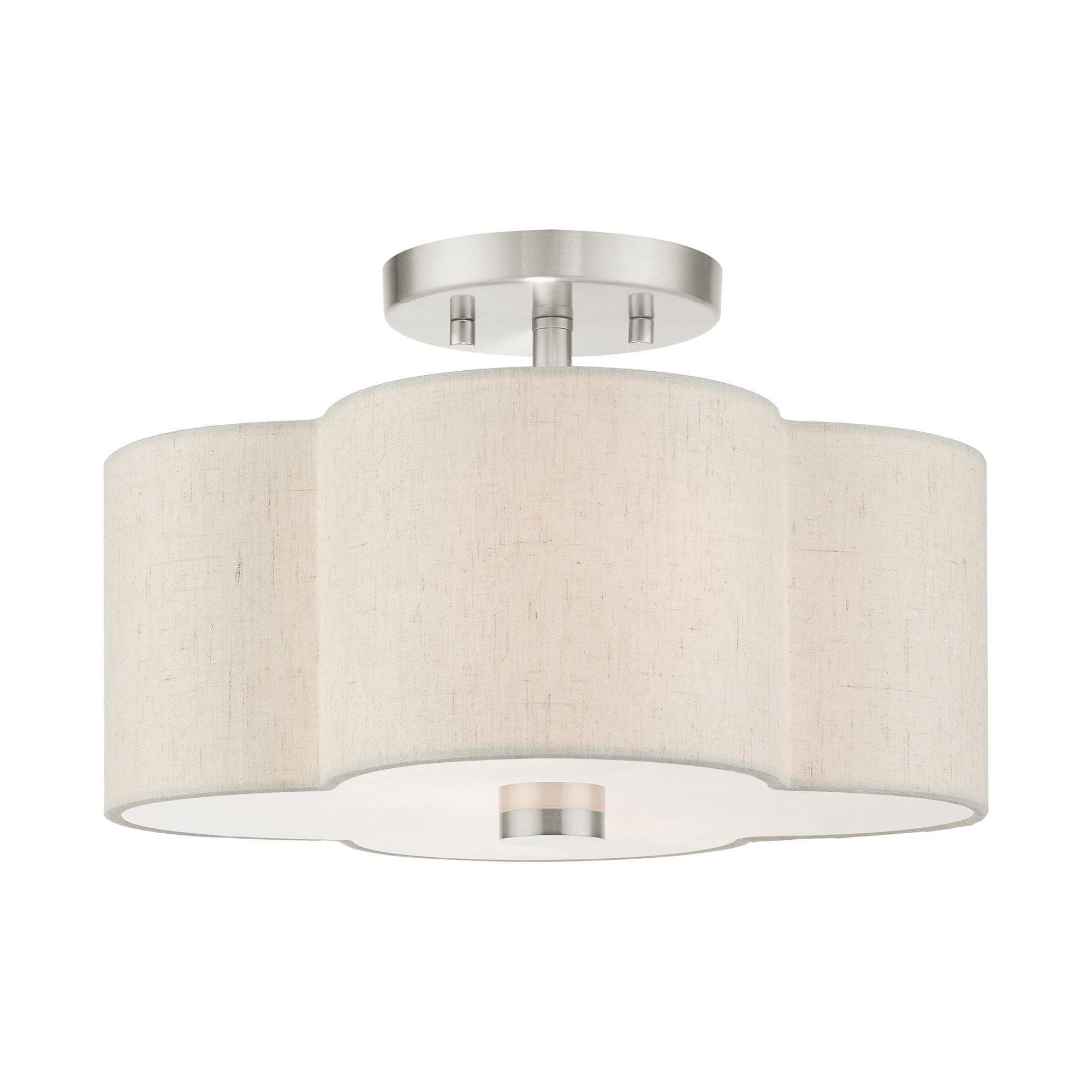 Livex Lighting Solstice 2 - Light Semi-Flush Mount in  Brushed Nickel
