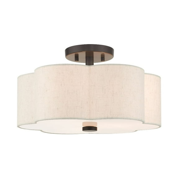 Livex Lighting Solstice 3 - Light Semi-Flush Mount in  English Bronze