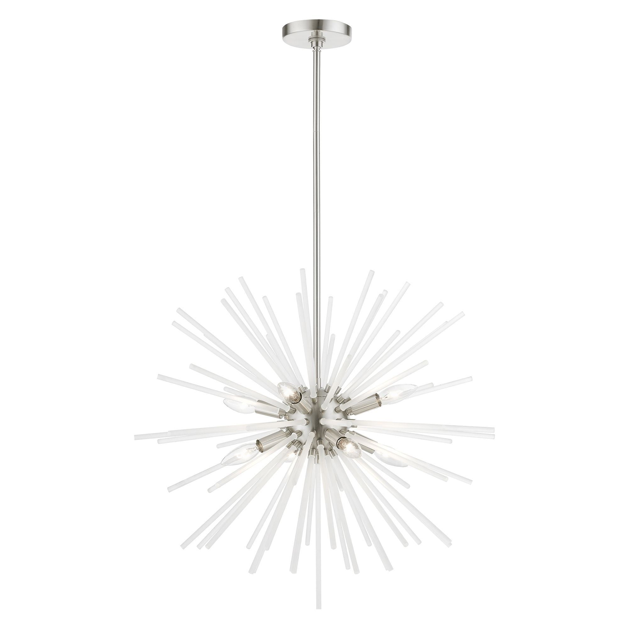 Livex Lighting Uptown 8 - Light Pendant in  Brushed Nickel