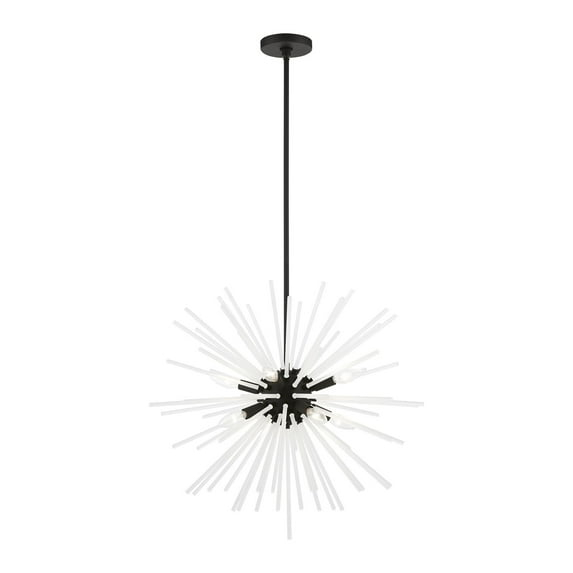Livex Lighting Uptown 8 - Light Pendant in  Black