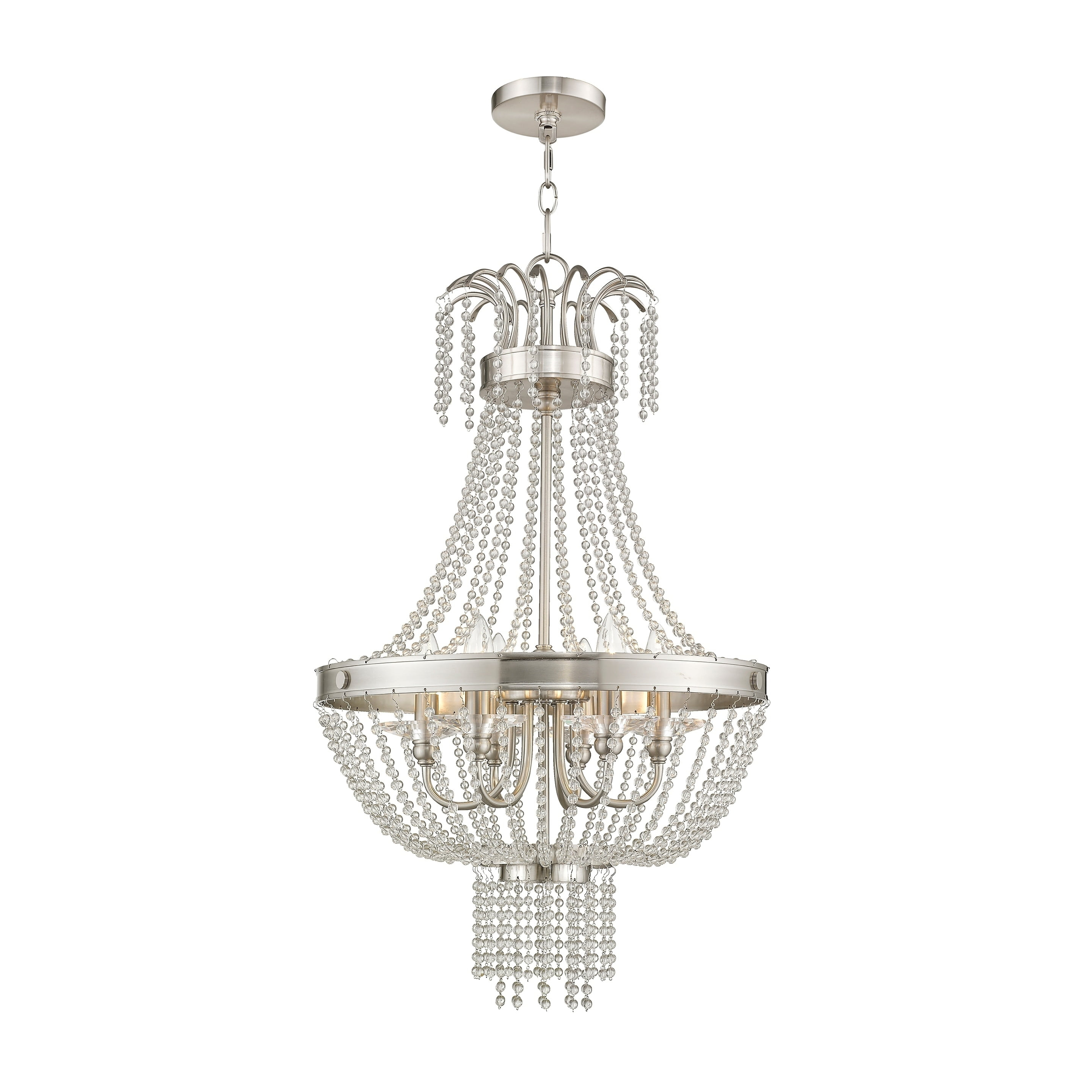 Livex Lighting Valentina 6 - Light Chandelier in  Brushed Nickel