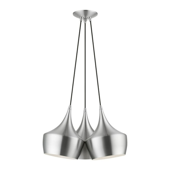 Livex Lighting Waldorf 3 - Light Pendant in  Brushed Aluminum