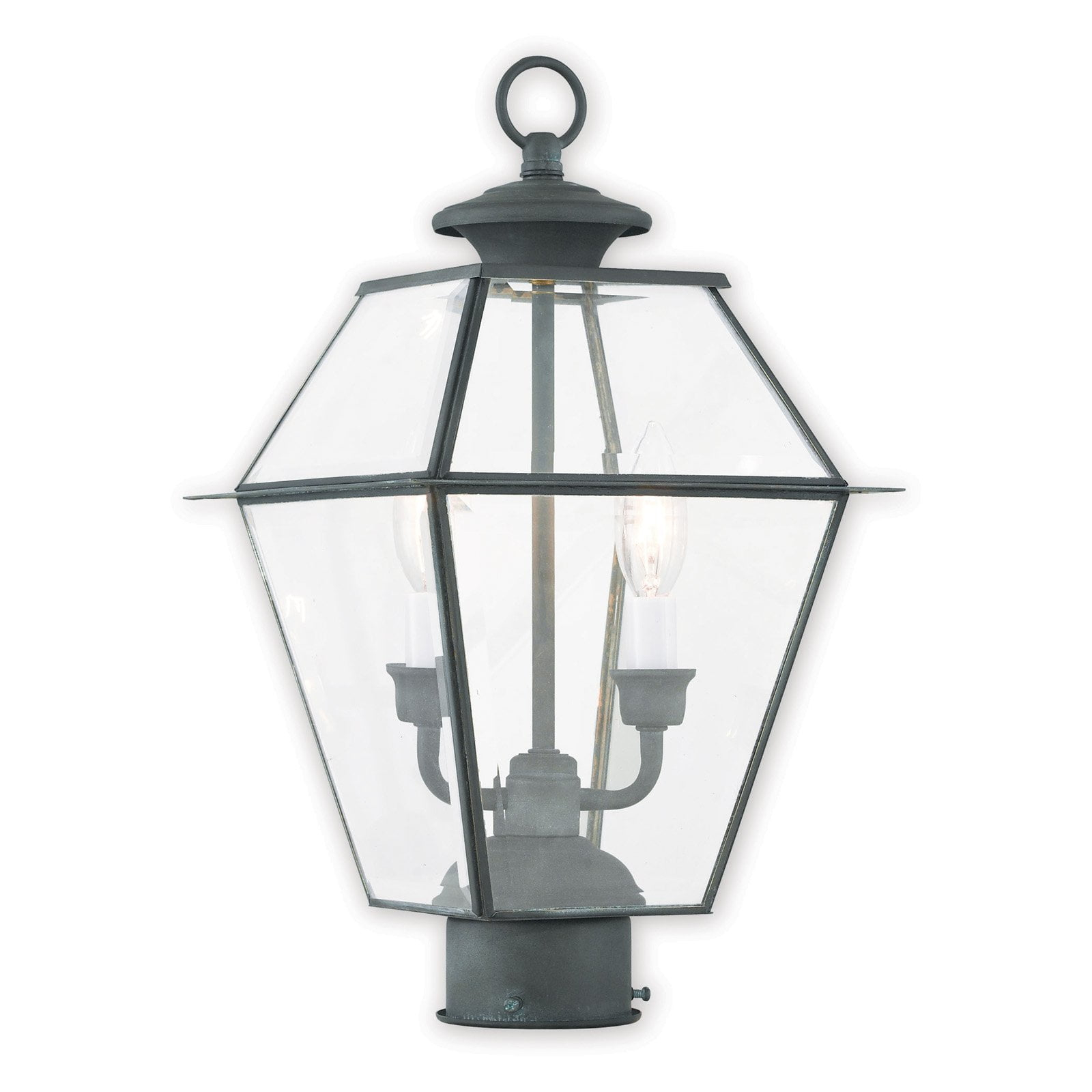 Livex Lighting Westover 3 - Light Post Light in  Charcoal