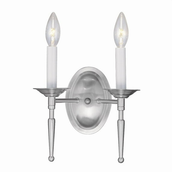 Livex Lighting Williamsburgh 2 - Light Wall Light in  Brushed Nickel