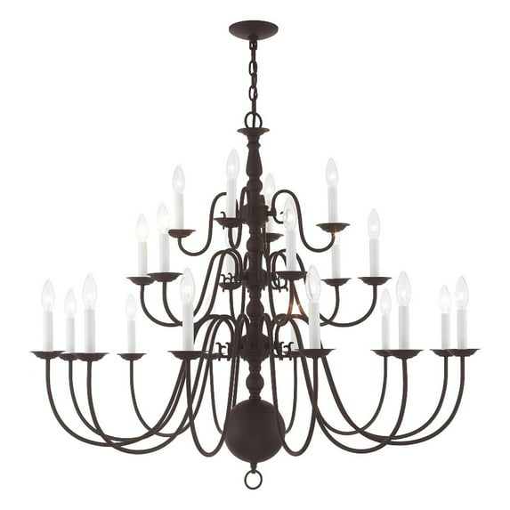 Livex Lighting Williamsburgh 22 - Light Chandelier in  Bronze