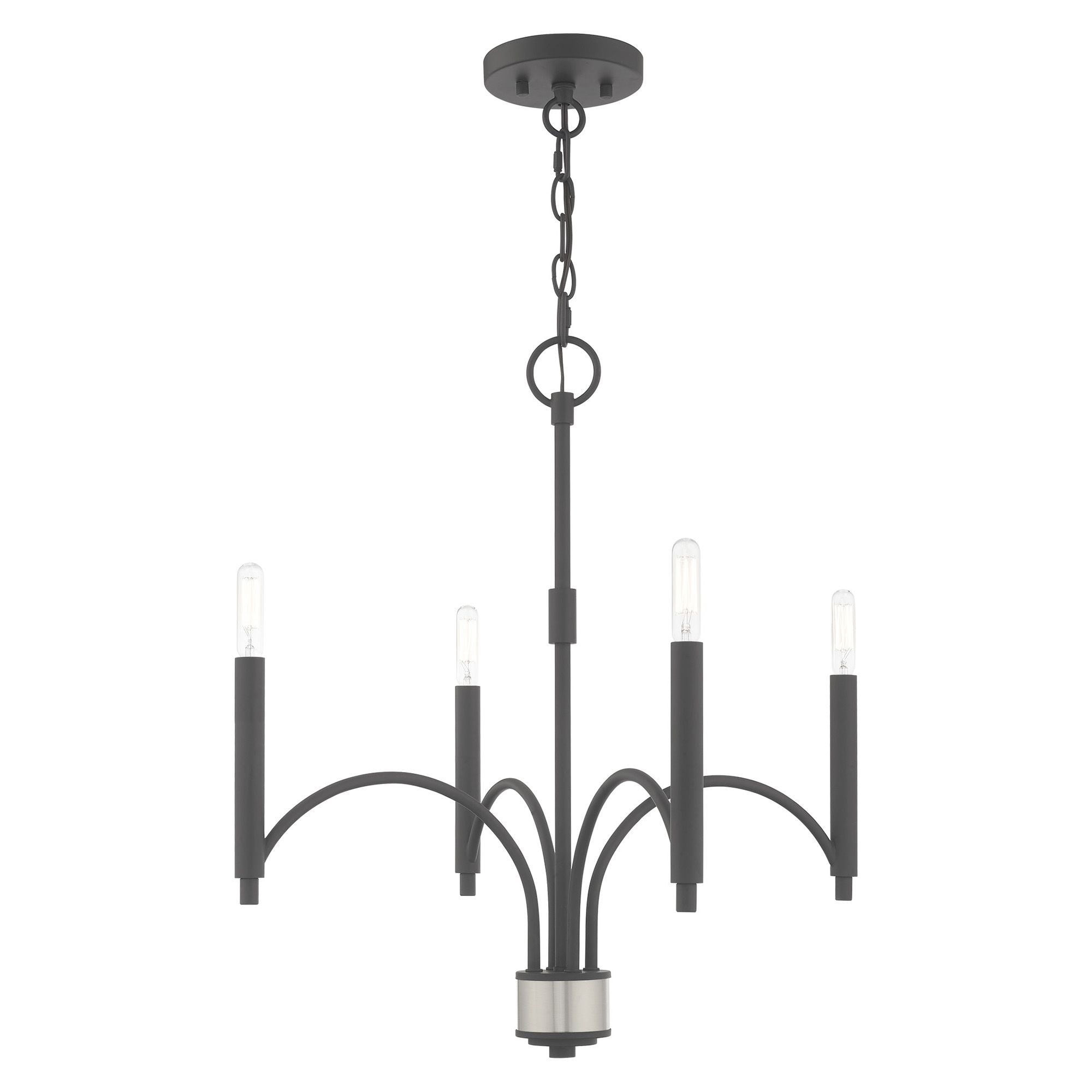 Livex Lighting Wisteria 4 - Light Chandelier in  Scandinavian Gray