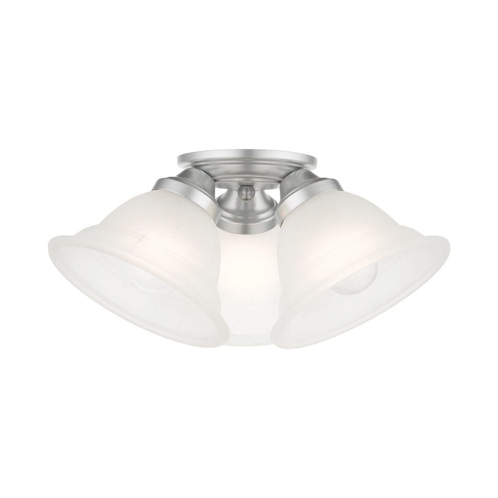 Livex Lighting Wynnewood 3 - Light Flush Mount in  Satin Nickel