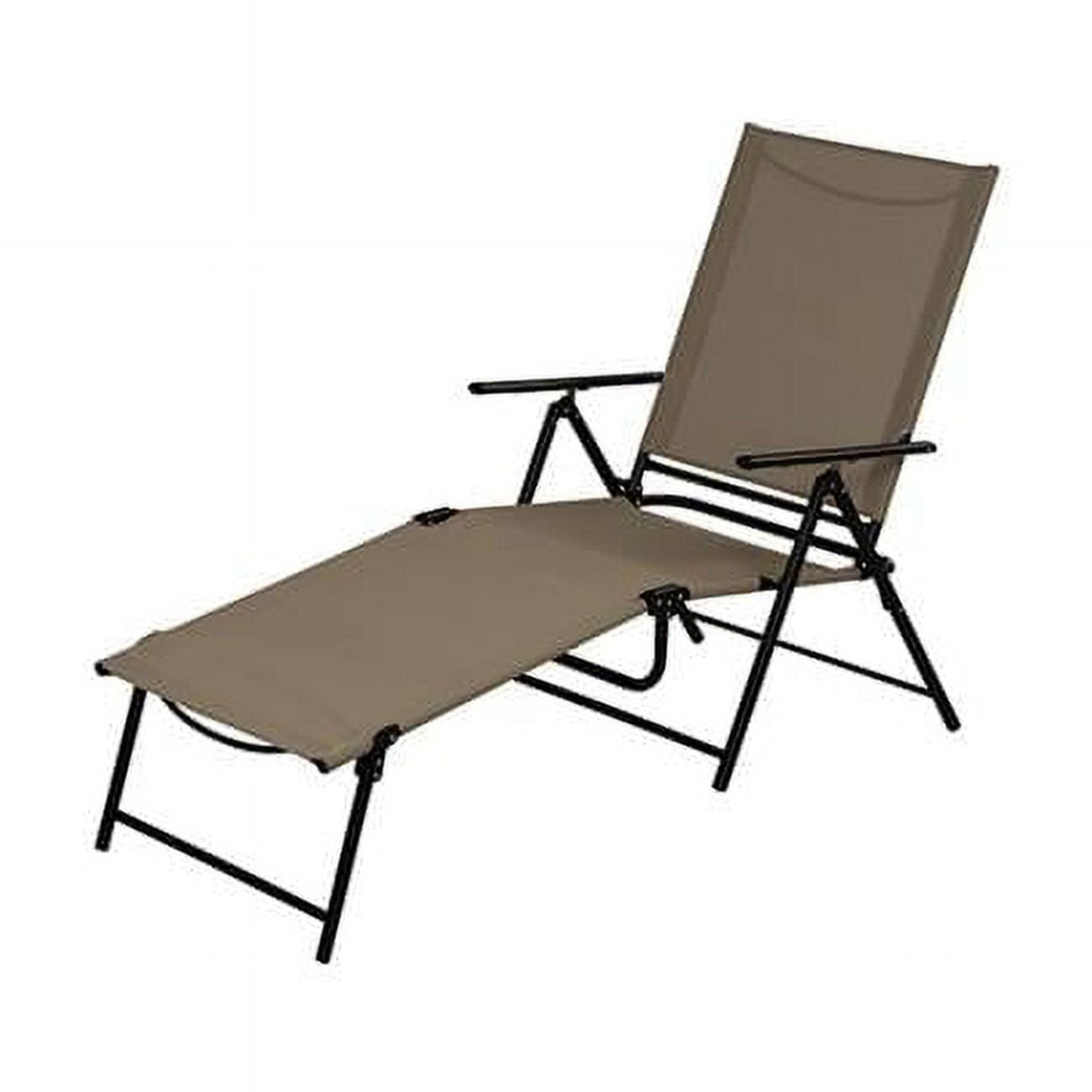 Living Accents Black Steel Frame Sling Lounge Chair