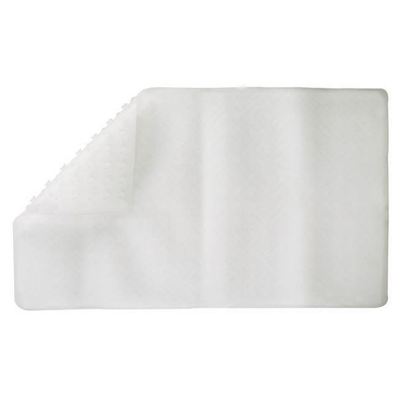 Living Accents 28 in. L X 16 in. W Clear Thermo Plastic Elastomer Bath Mat Latex Free