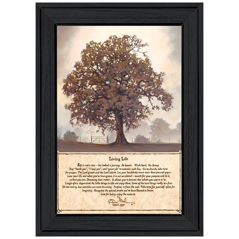 "Living Life" By Bonnie Mohr, Ready to Hang Framed Print, Black Frame