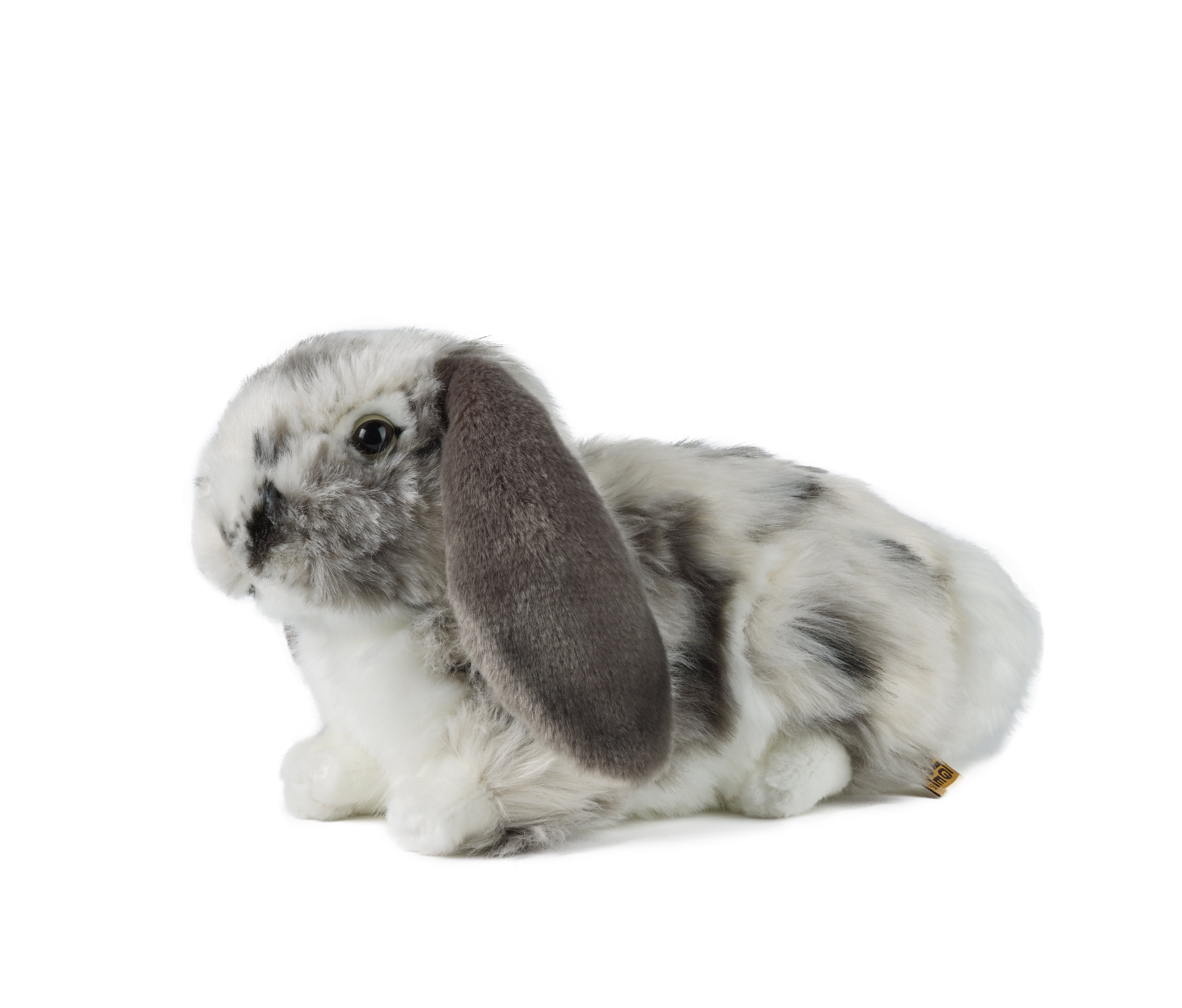 Living Nature 12" Plush Grey Dutch Lop Ear Bunny Plush Animal