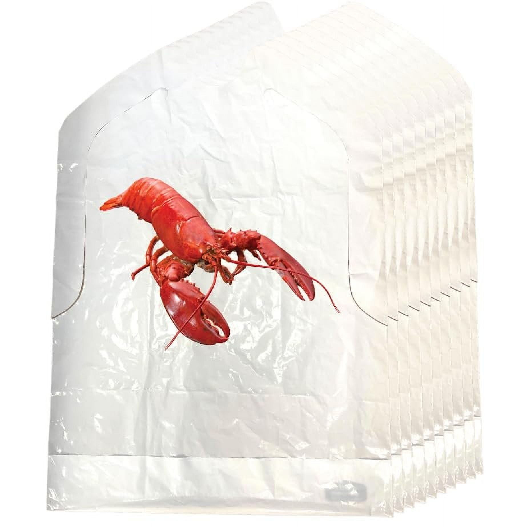 Lobster Bibs- 25 Disposable Bibs for Crawfish Boil, Seafood Fest, or Home Dinner Party by AMSCO Disposables