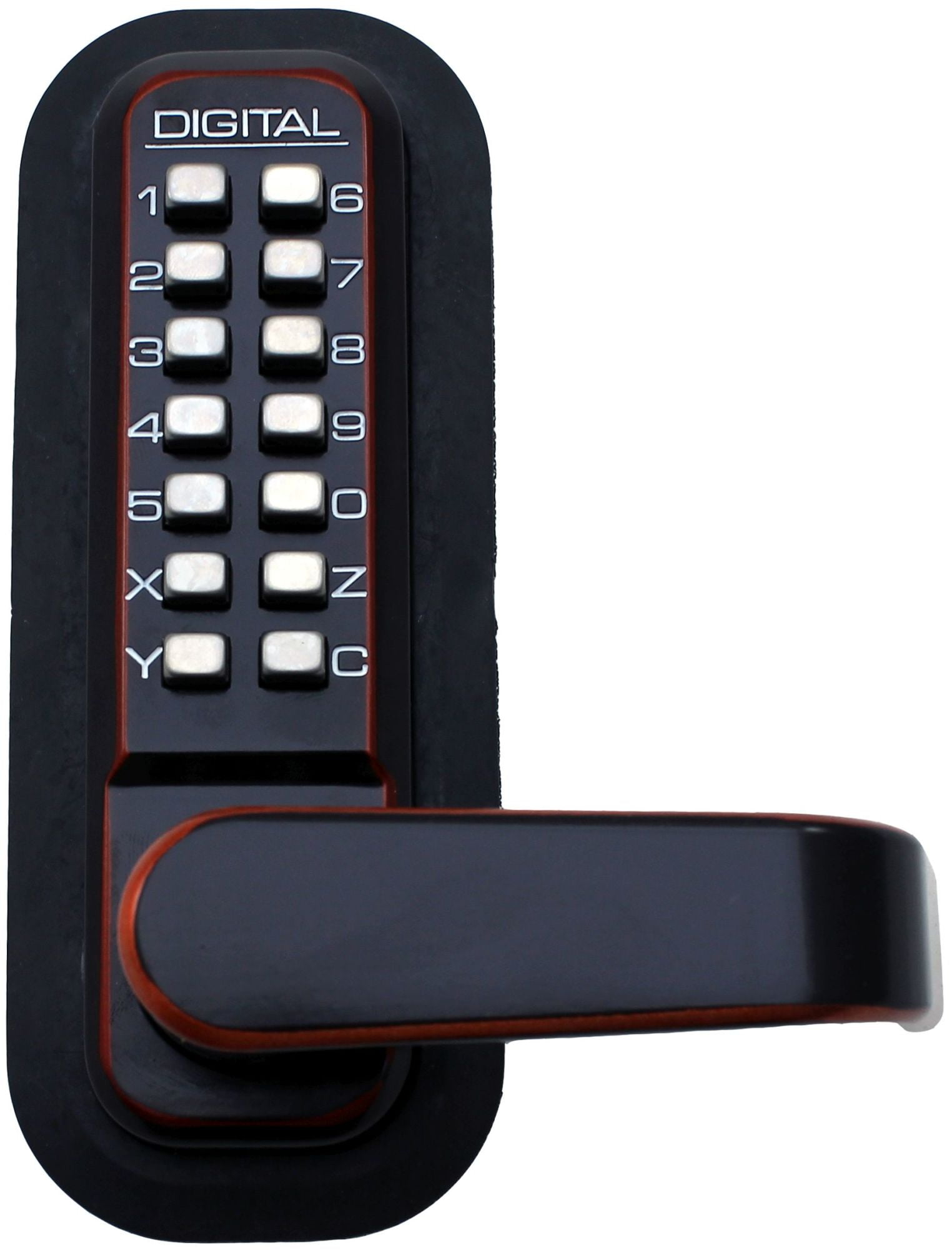 Lockey 2835 2000 Series Keyless Entry Single Combination Mechanical Lever Set - Bronze