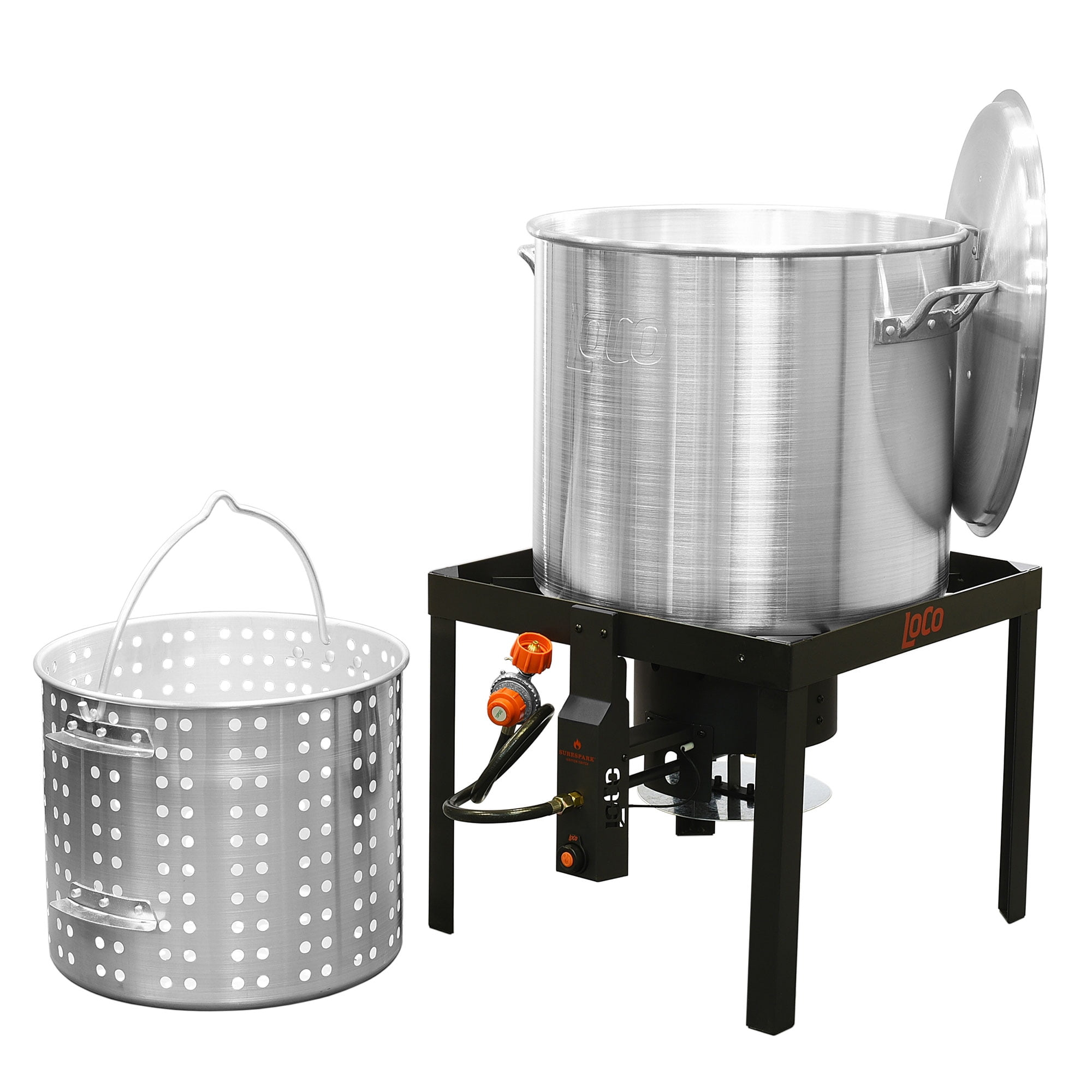 Loco Cookers 80 Quart SureSpark Seafood Boil & Steam Kit