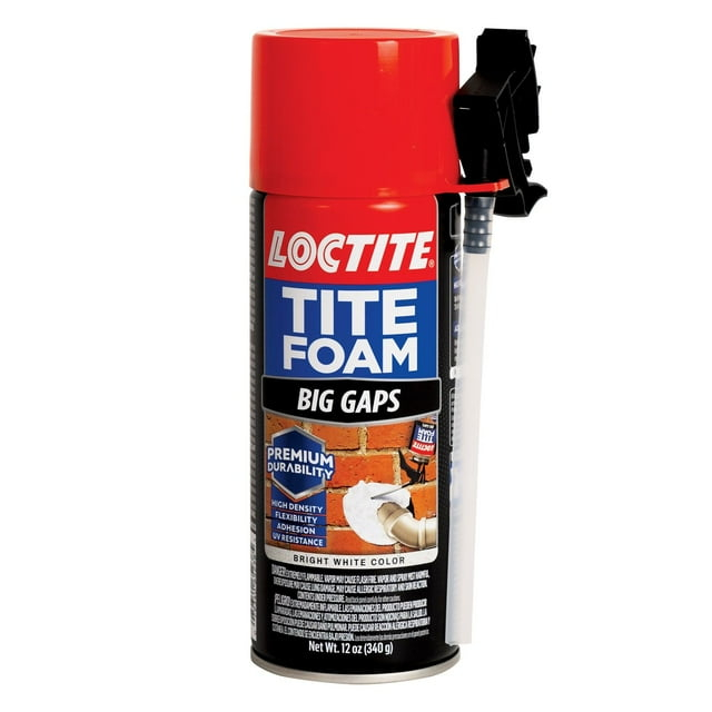 Loctite Tite Foam Insulating Foam Sealant Big Gaps, Pack of 1, White 12 oz Can