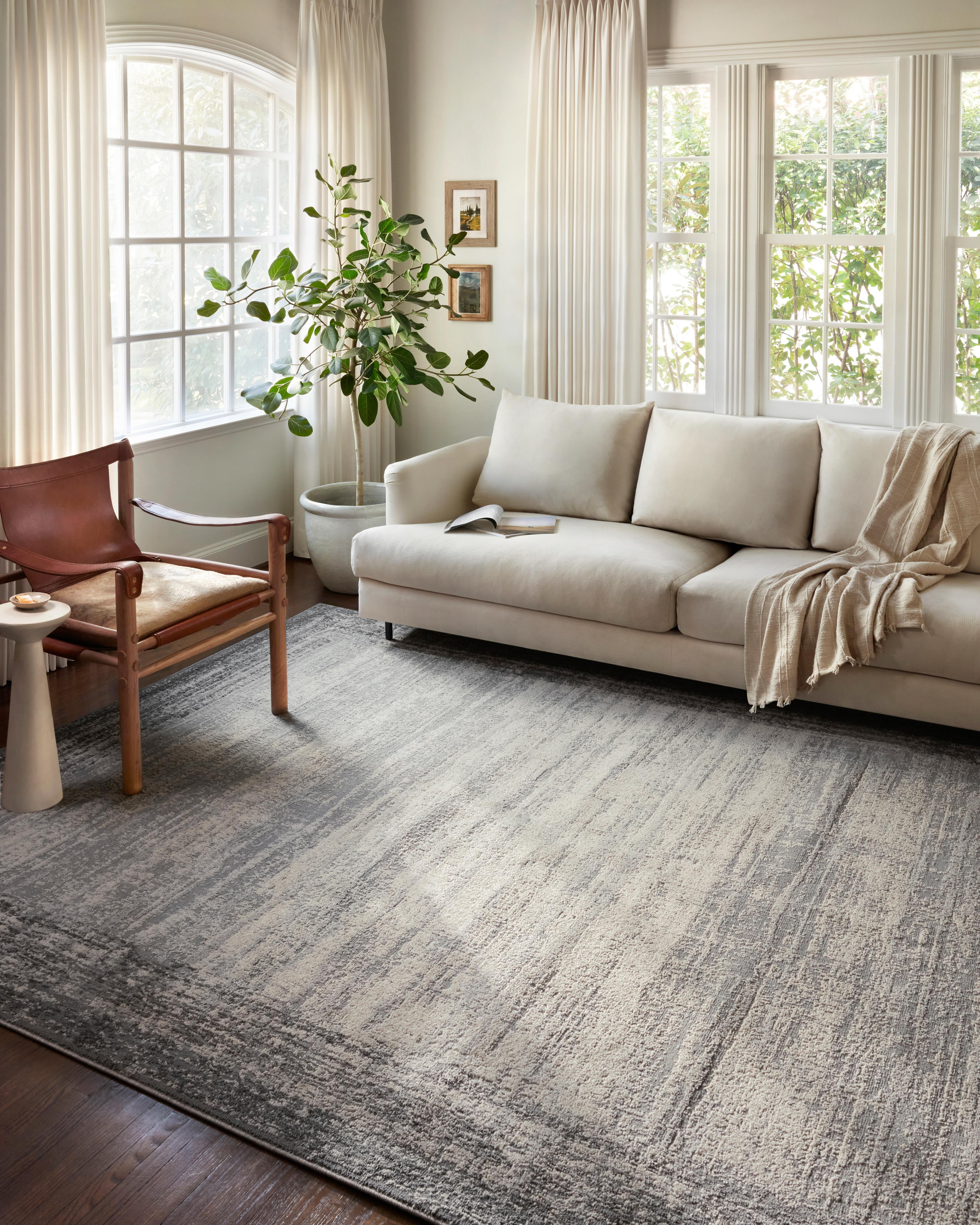 AUS-02 Pebble, Charcoal 11-2" x 15 Size Rug