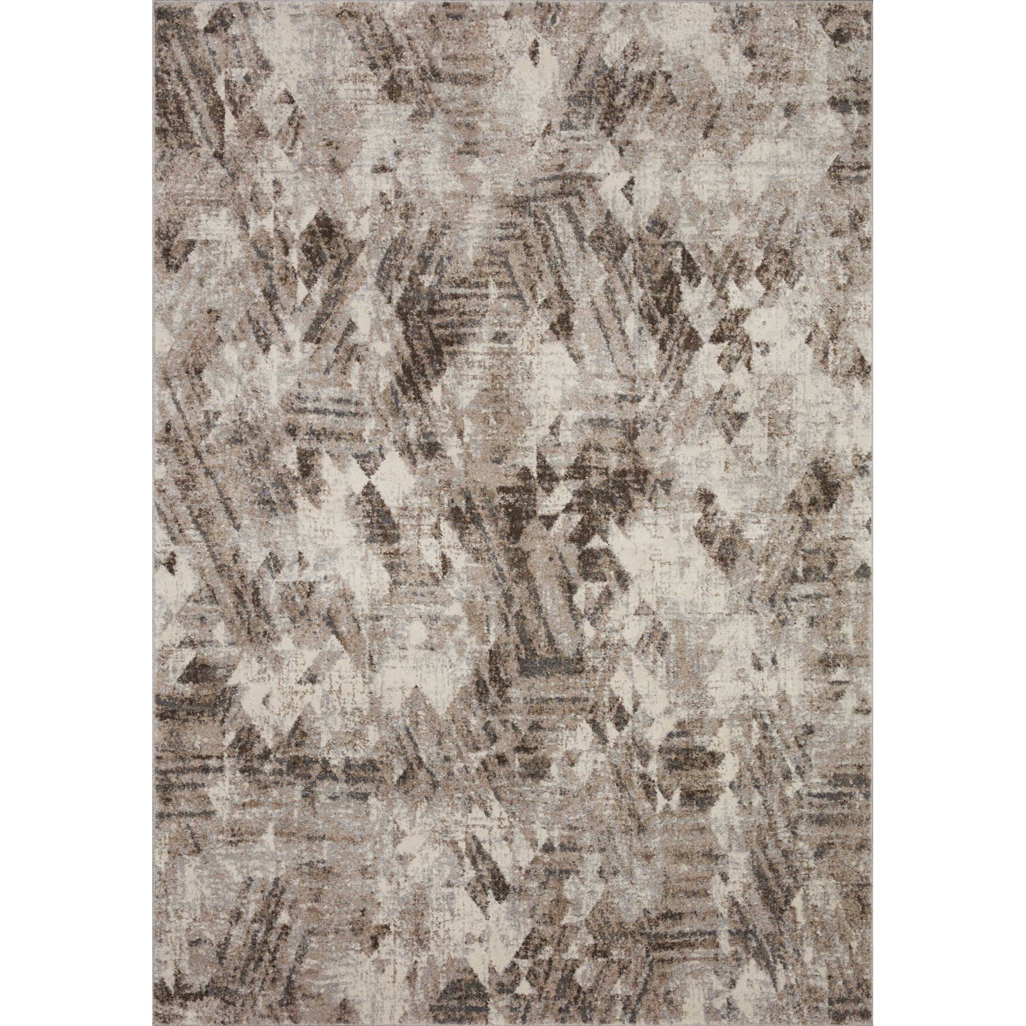 Loloi II Austen AUS-03 Abstract Natural / Mocha Area Rug 2'-4" x 8'-0"