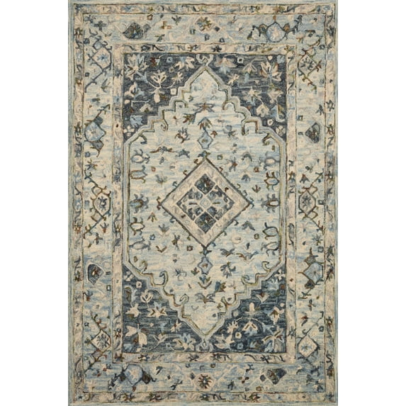 Loloi II Beatty Bea-01 Lt. Blue / Blue Hooked Area Rugs